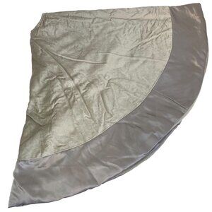 Wondershop Christmas Tree Skirt Velvet Satin Taupe Beige Holiday Decor Target